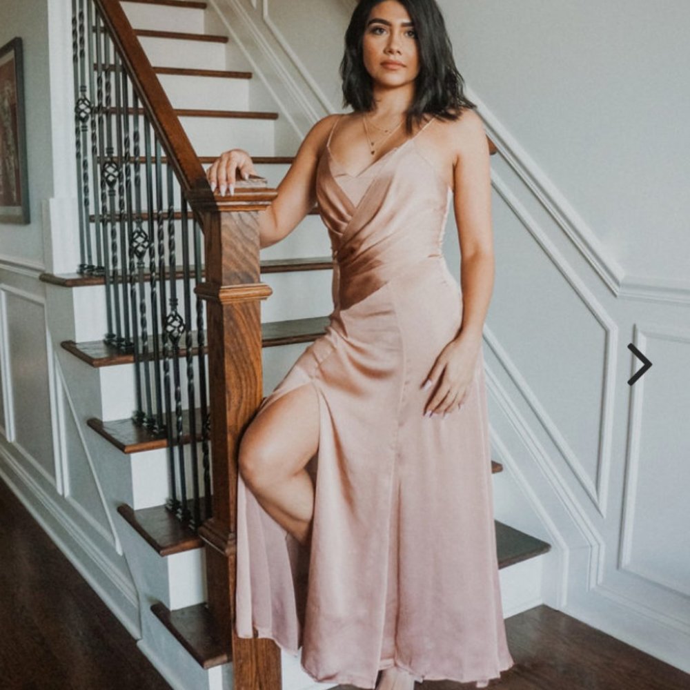 NWT Wire Top Mocha Colored Maxi Dress - Picture 2 of 3